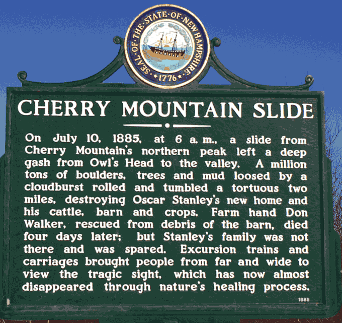 Cherry Mountain Slide, Jefferson New Hampshire White Mountains region