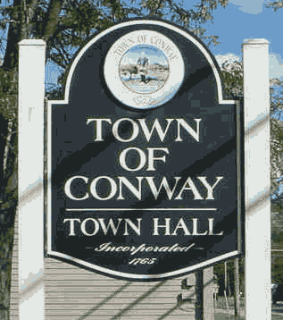 Town Sign Conway NH White Mountains