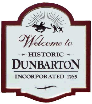 Town Sign, Dunbarton New Hampshire Merrimack Valley region