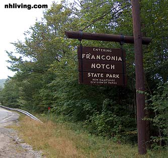 View of Franconia Notch in the Fall