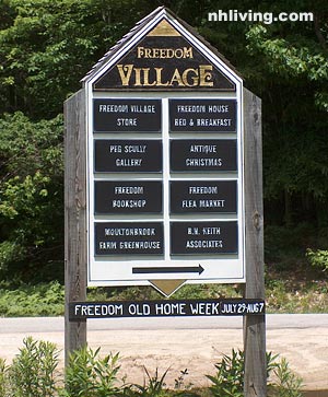 Village Sign, Freedom New Hampshire Lakes region