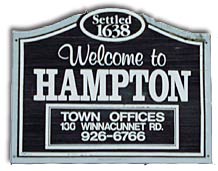 Town sign, Hampton New Hampshire Seacoast region