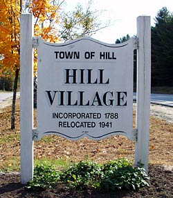 Town Sign, Hill New Hampshire Lakes region