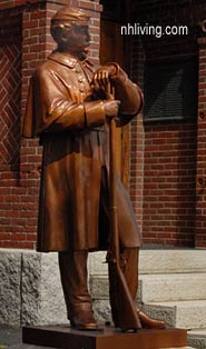 Historic Statue, Lebanon New Hampshire Dartmouth Lake Sunapee region