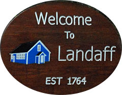 Town sign, Landaff New Hampshire White Mountains region