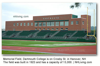 Dartmouth University Memorial Field Hanover New Hampshire Dartmouth Lake Sunapee region