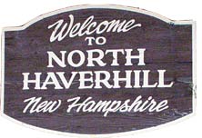 town sign North Haverhill New Hampshire White Mountains region