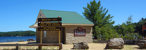 Webster Lake Boat Access, Franklin New Hampshire Lakes region