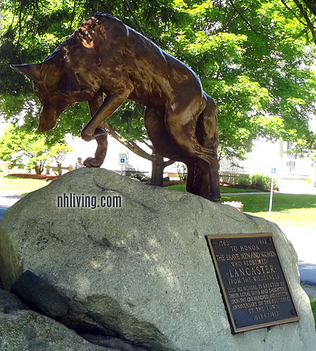 Wolf Plaque, Lancaster New Hampshire Great North Woods region