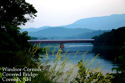 Windsor-Cornish Covered Bridge, Cornish NH Dartmouth Lake Sunapee region New Hampshire