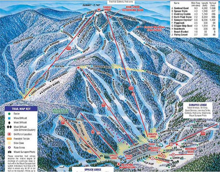 mount sunapee ski map