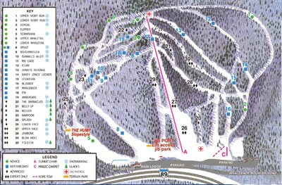 whaleback ski map